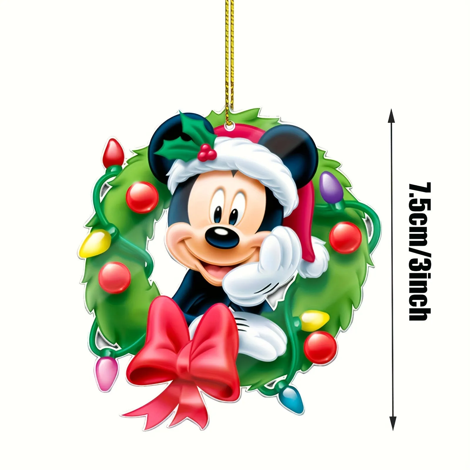 10-Pack Vibrant Cartoon Christmas Tree Ornaments - Fairy Tale Themed Holiday Party Decorations for Home & Kitchen - Acrylic, Plug-in Free, No Feather, for a Joyful Festive Atmosphere