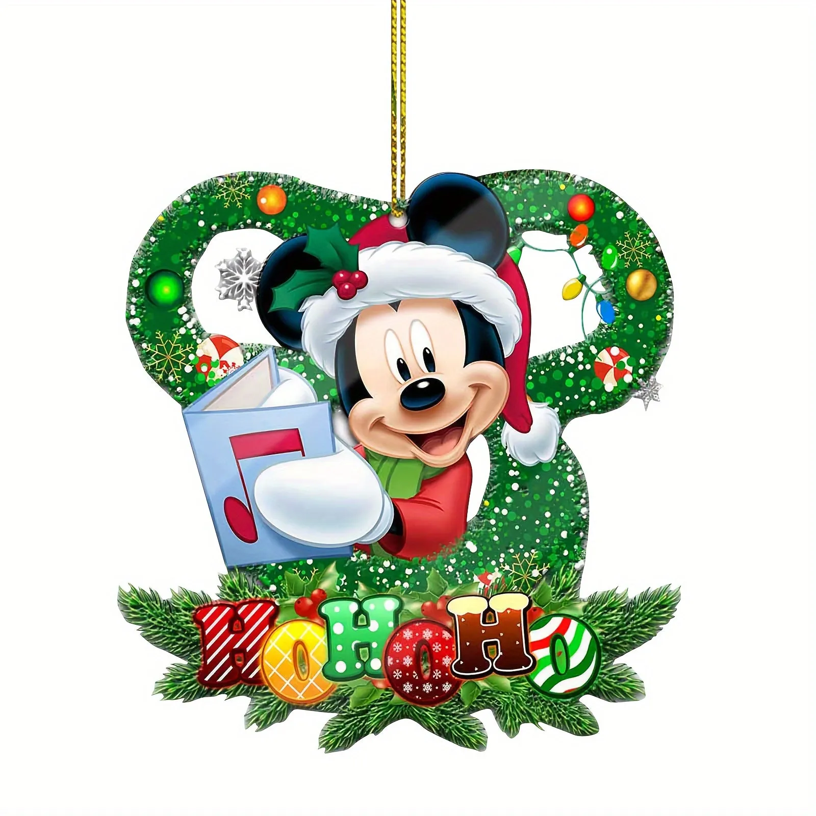 10-Pack Vibrant Cartoon Christmas Tree Ornaments - Fairy Tale Themed Holiday Party Decorations for Home & Kitchen - Acrylic, Plug-in Free, No Feather, for a Joyful Festive Atmosphere