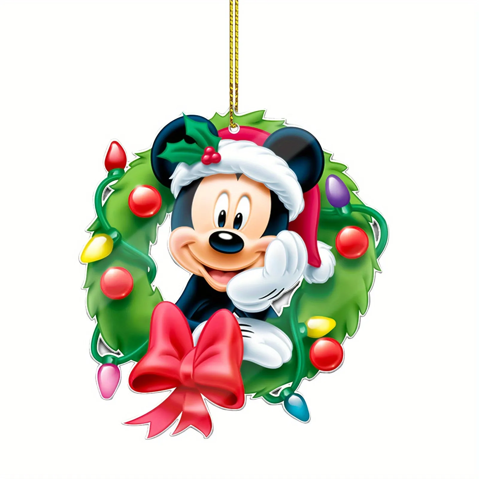 10-Pack Vibrant Cartoon Christmas Tree Ornaments - Fairy Tale Themed Holiday Party Decorations for Home & Kitchen - Acrylic, Plug-in Free, No Feather, for a Joyful Festive Atmosphere