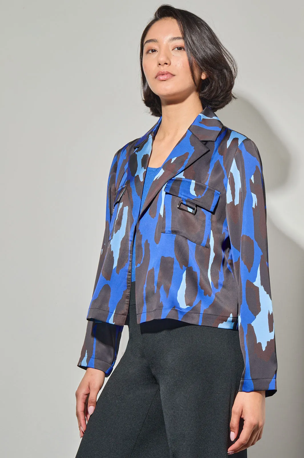 Abstract Animal Crepe de Chine Jacket