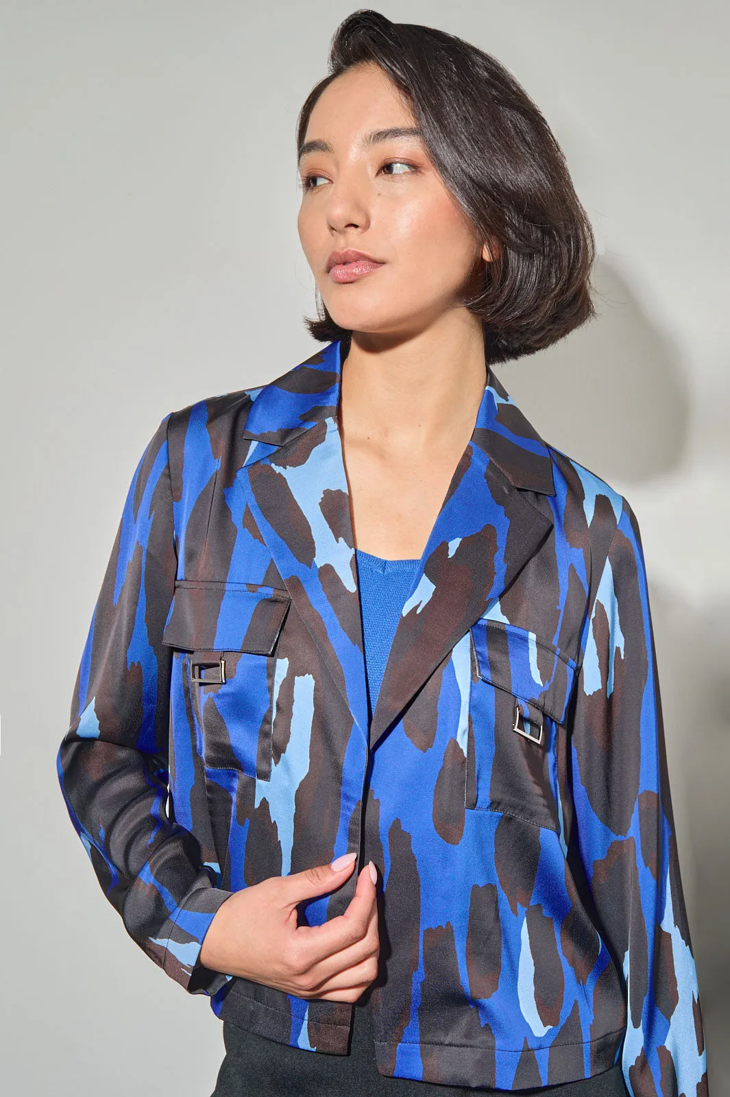 Abstract Animal Crepe de Chine Jacket