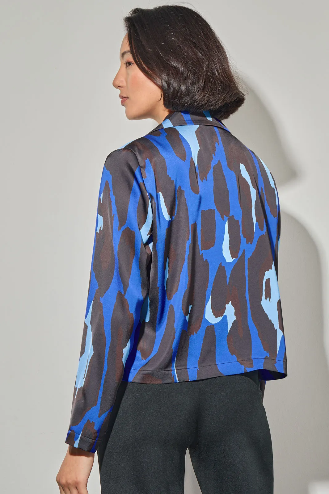 Abstract Animal Crepe de Chine Jacket