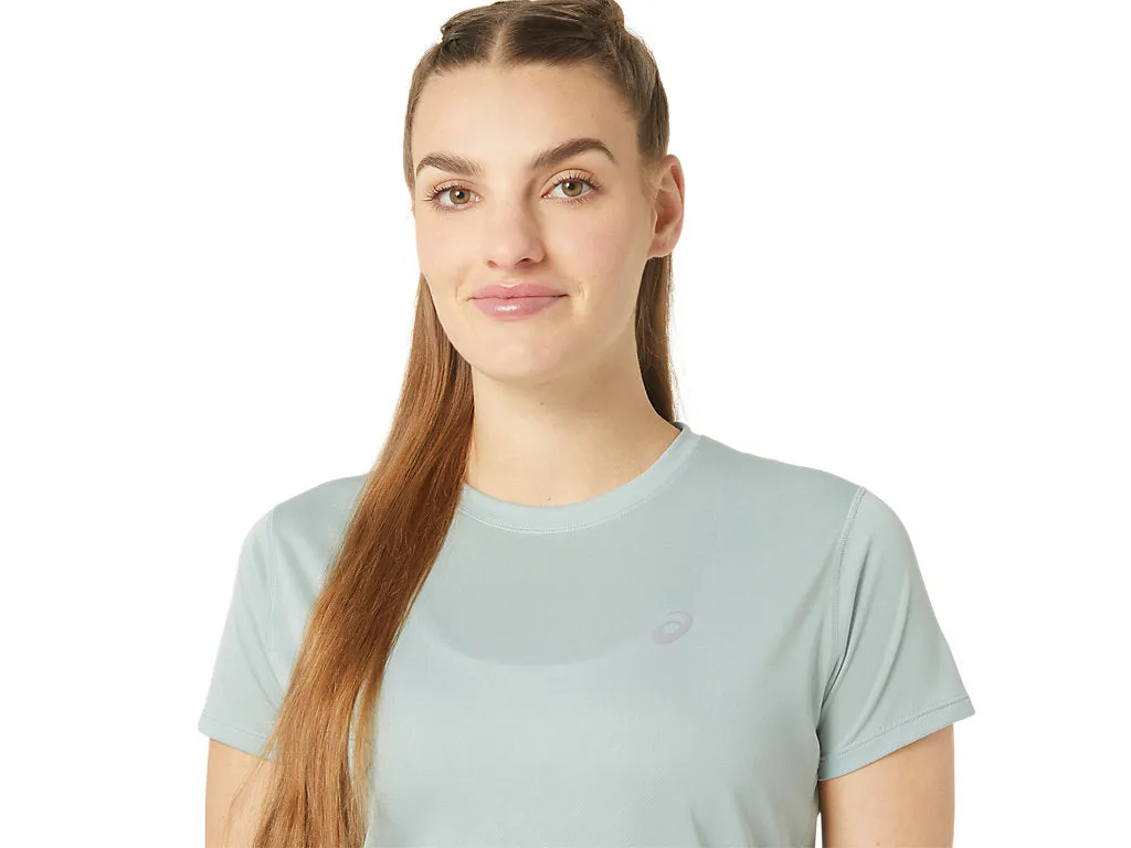 ASICS SILVER SHORT SLEEVED TOP - OCEAN HAZE