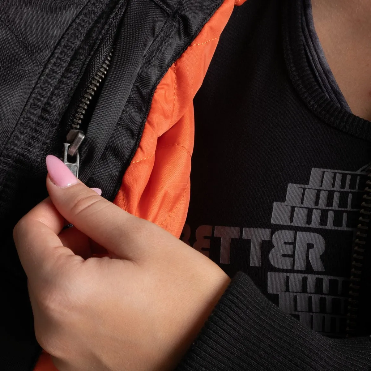 Better Bodies Utility Bomber Jacket - Black