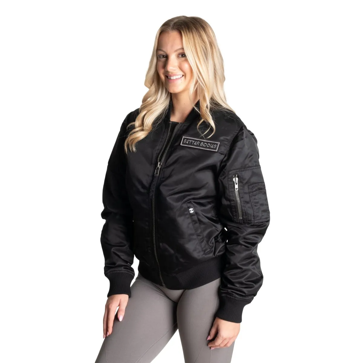 Better Bodies Utility Bomber Jacket - Black