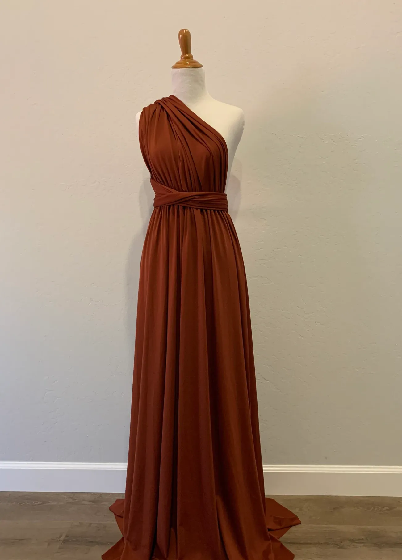 Burnt Orange Infinity Dress/ Wrap Convertible Bridesmaid Dress- H102
