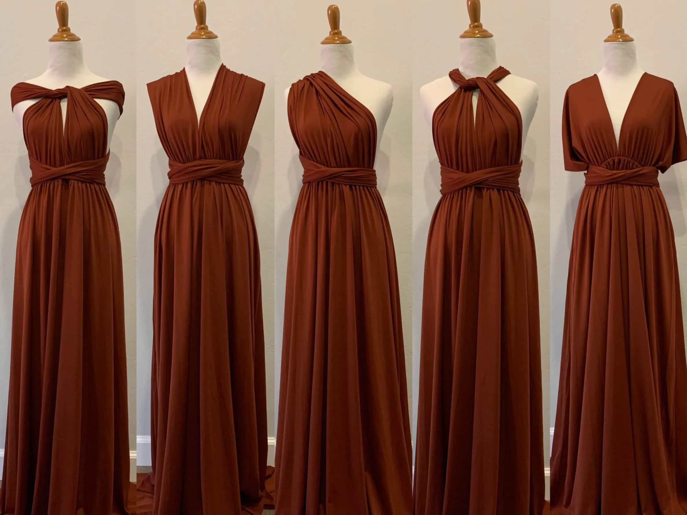 Burnt Orange Infinity Dress/ Wrap Convertible Bridesmaid Dress- H102