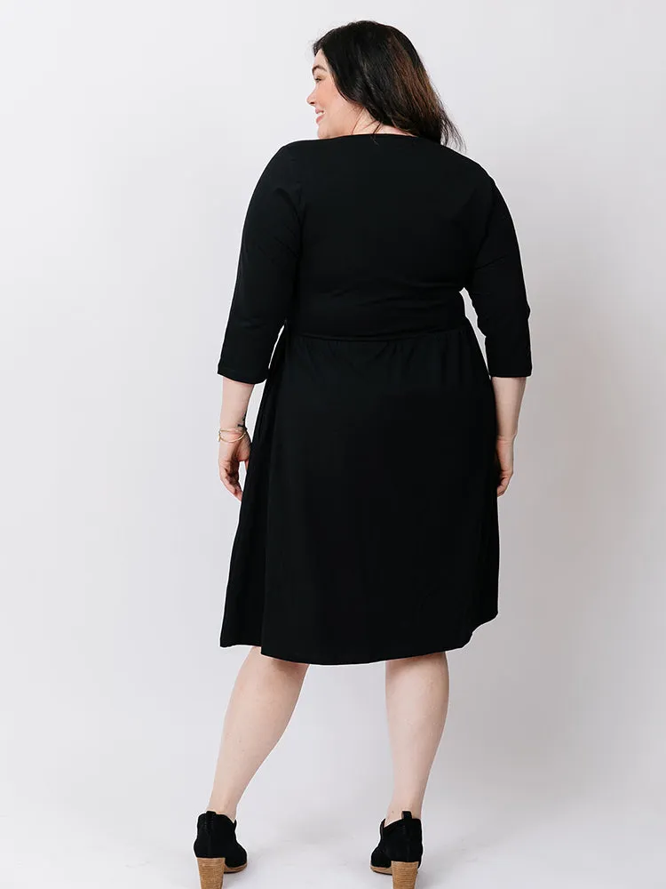 Callie Wrap Dress in Black