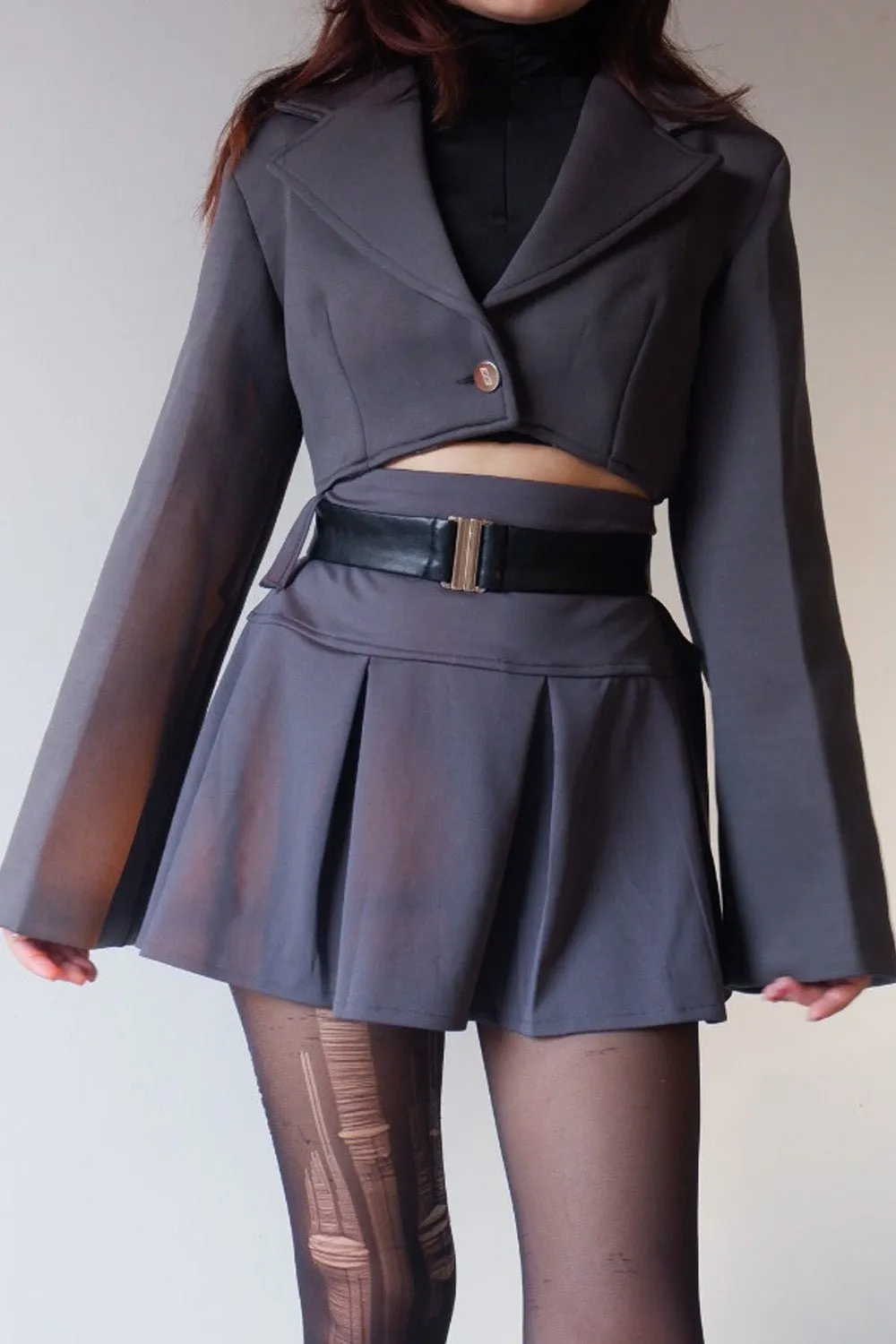 Dark Grey Tennis Skirt