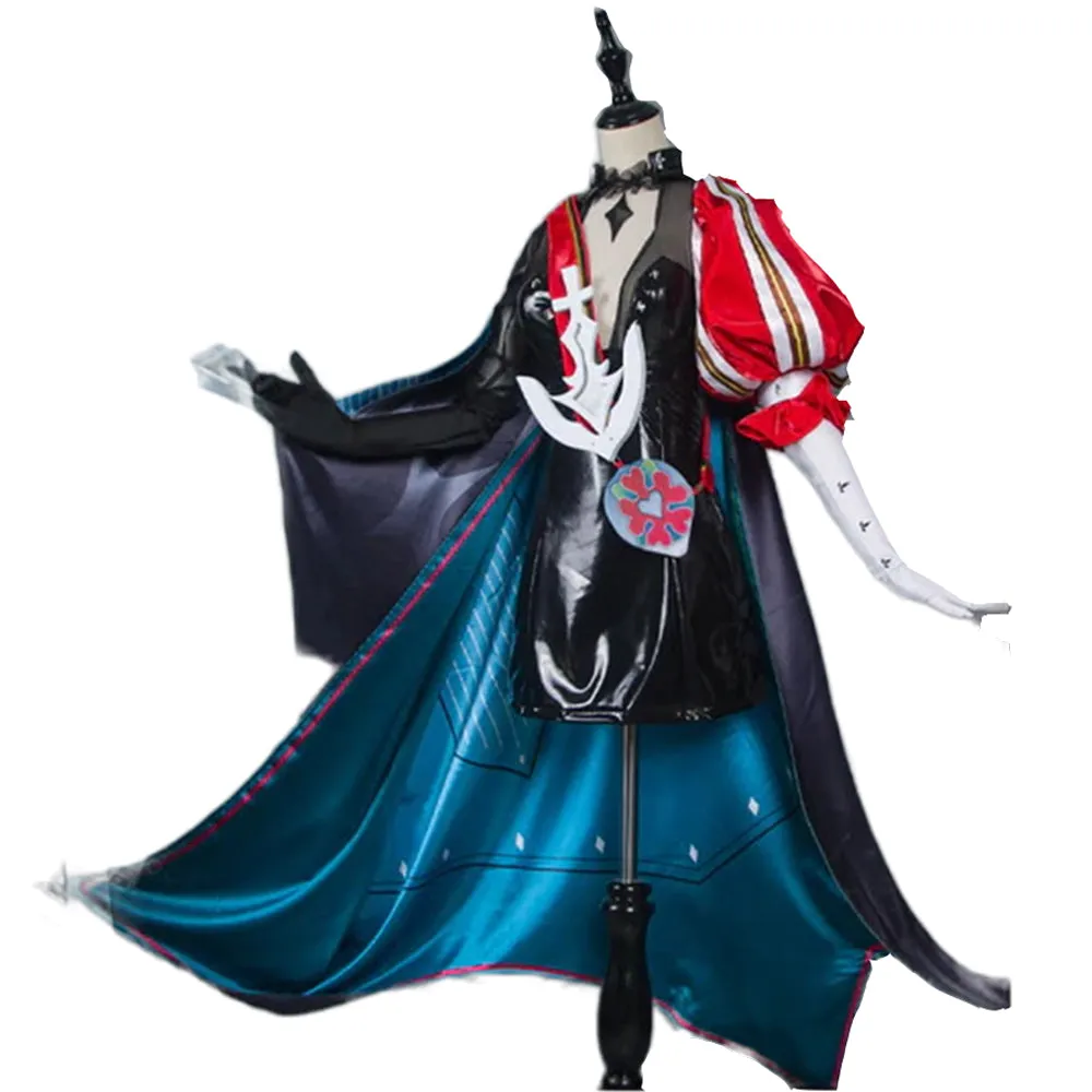 DokiDoki-SSR Game Azur Lane Impact RN Marco Polo Cosplay Costume/Crown/Shoes