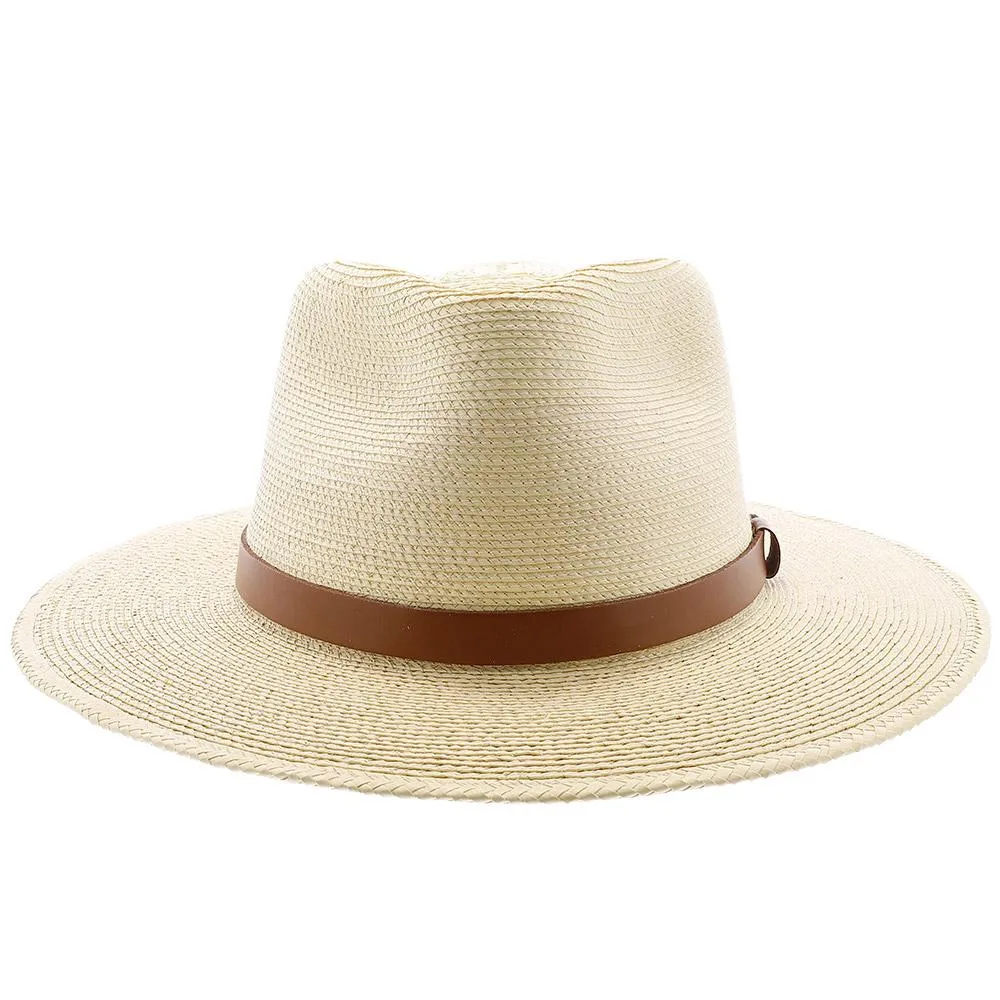 Fine Palm Tear Drop Fedora - Natural Hand Woven Fine Guatemalan Palm Hat
