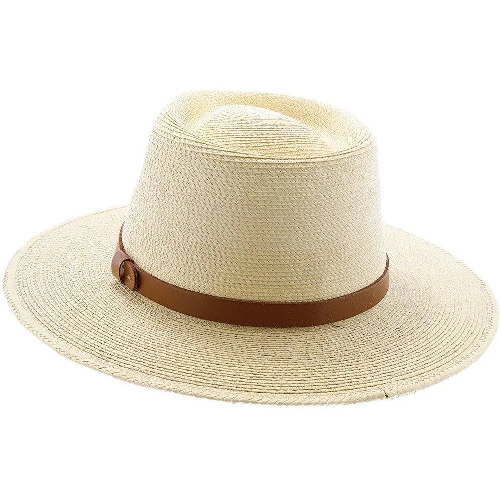 Fine Palm Tear Drop Fedora - Natural Hand Woven Fine Guatemalan Palm Hat
