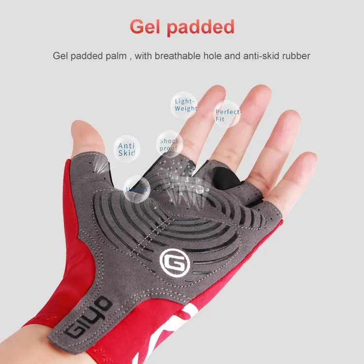 GIYO Outdoor Half-Finger Gloves Mountain Road Bike Cycling Gloves, Size: L(Fluorescent Yellow)
