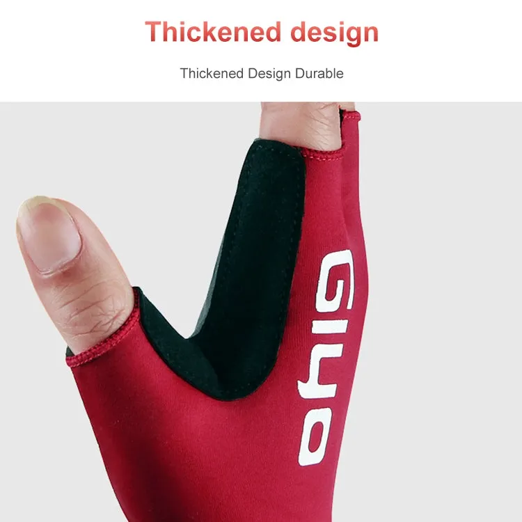 GIYO Outdoor Half-Finger Gloves Mountain Road Bike Cycling Gloves, Size: L(Fluorescent Yellow)