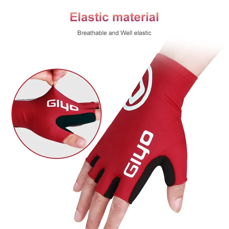 GIYO Outdoor Half-Finger Gloves Mountain Road Bike Cycling Gloves, Size: L(Fluorescent Yellow)