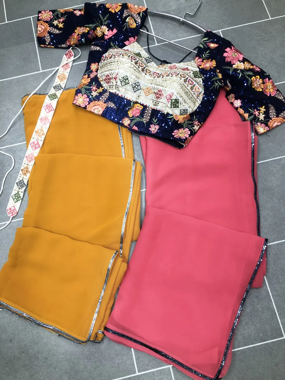 Glamourous Yellow Color Saree With Stitched Blouse