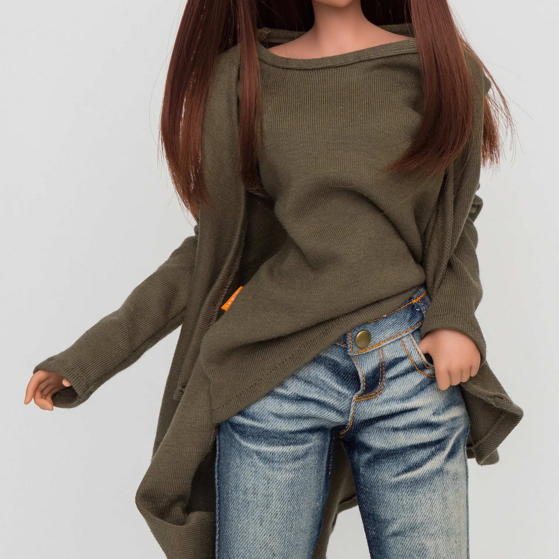 Hippie Top Khaki Green