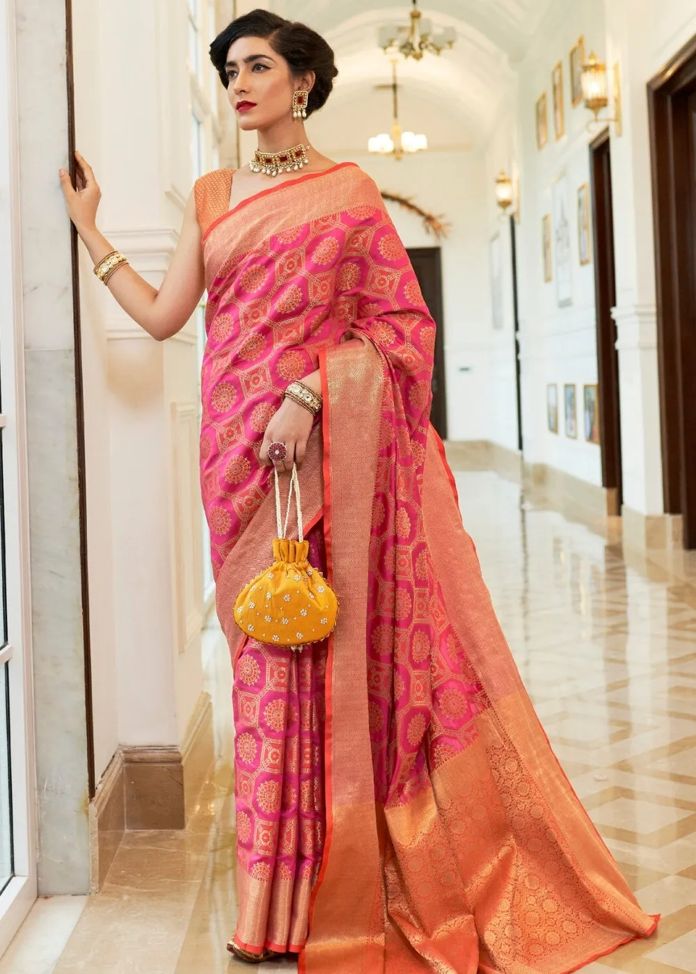 Hot Pink Patola Silk Saree : Top Pick