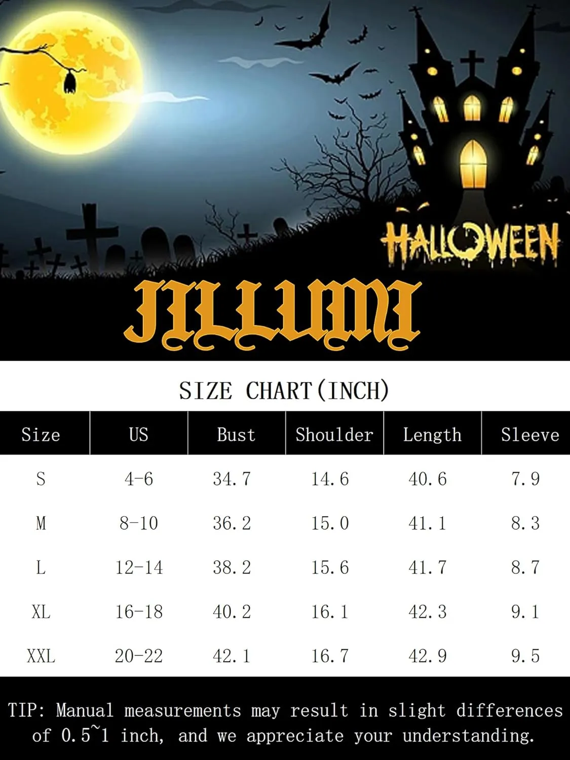 Jillumi Women's Lace Sleeve Pumpkin Swing Halloween Dress