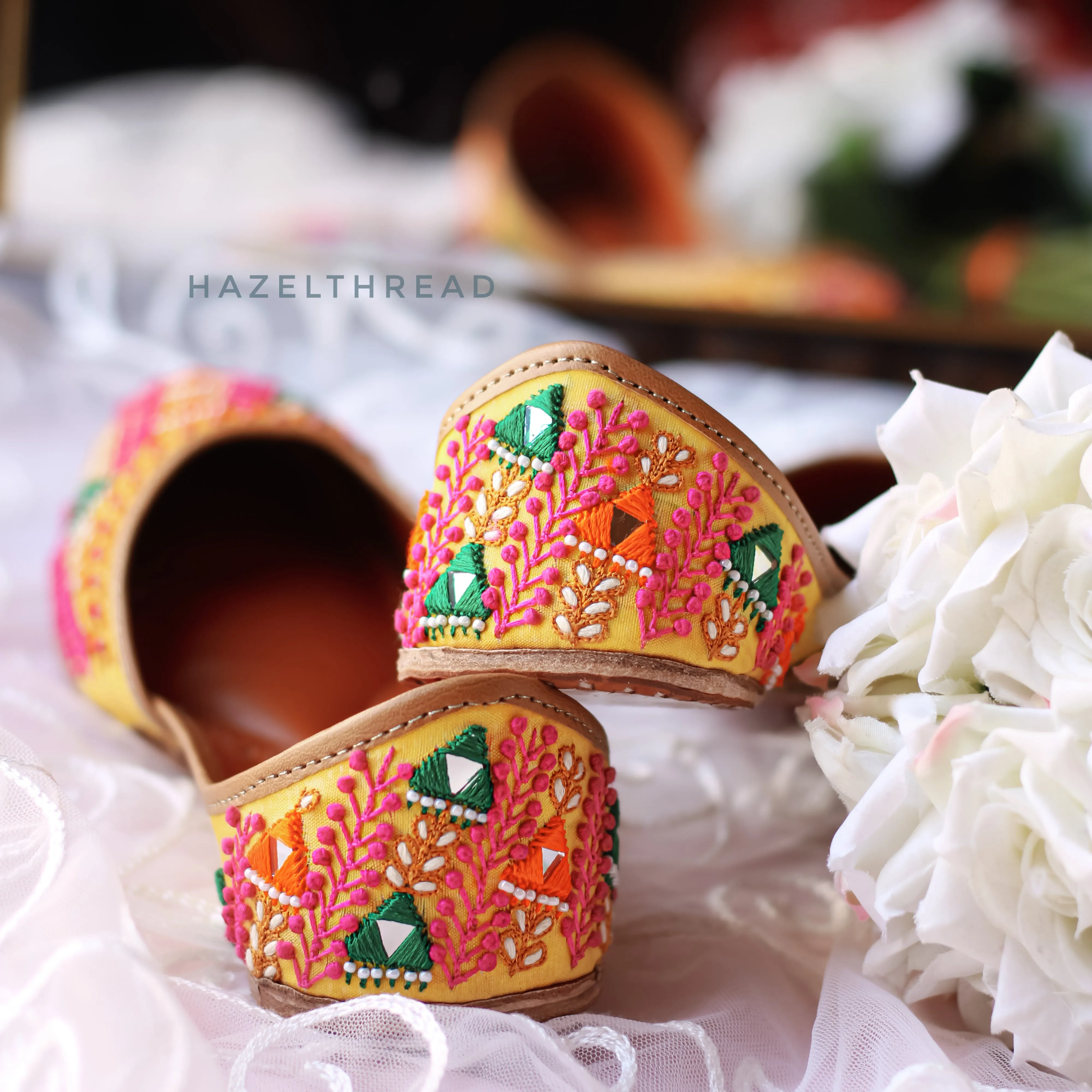 Joyful Yellow Mustard Juttis (SALE - Prepaid Only)