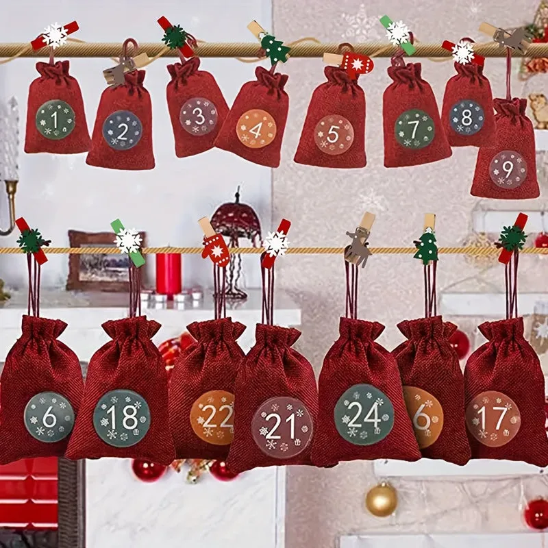 kkboxly 20-Pack Wooden Christmas Clip Charms - Festive Tree, Mitten, Reindeer, Snowflake Designs - Versatile Hanging Ornaments for Home, Wedding, Party Decor - No Electricity or Feathers Required