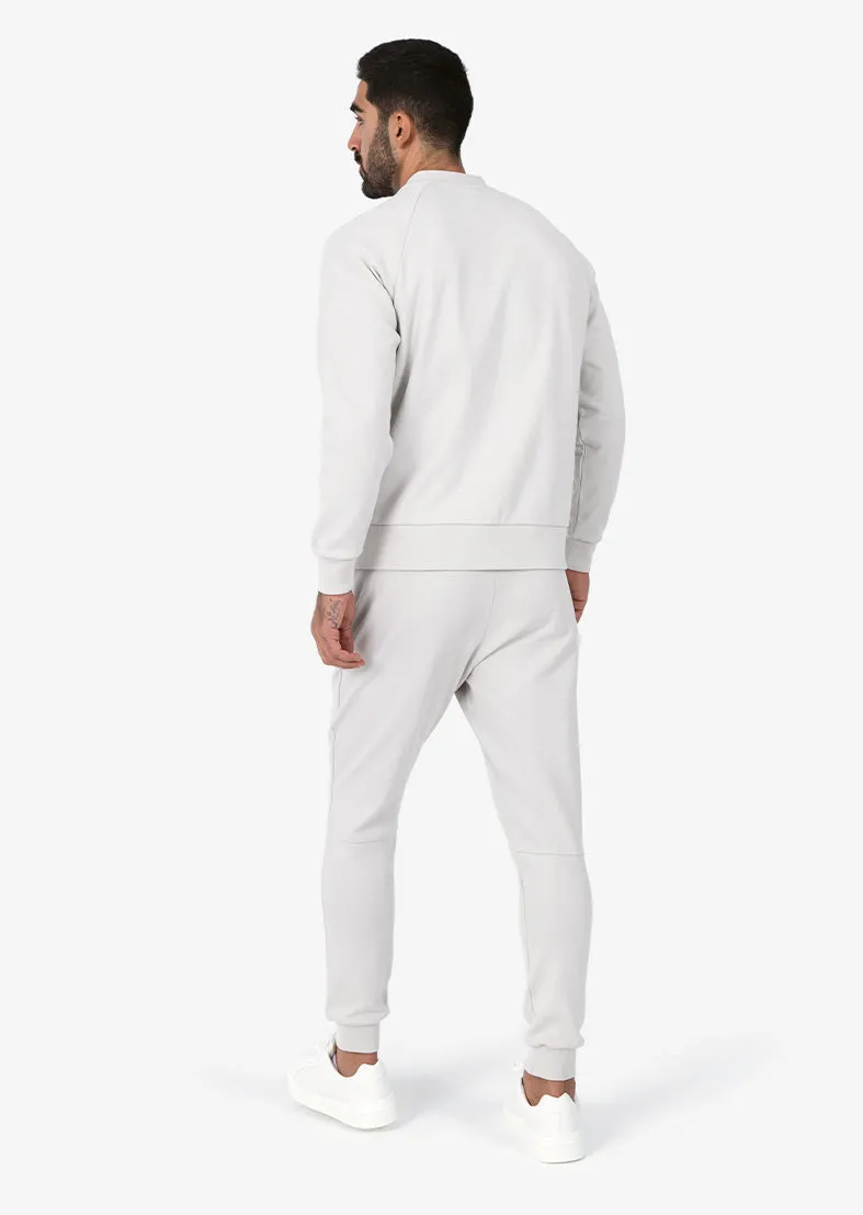 Mens Premium Textured Bomber Stone