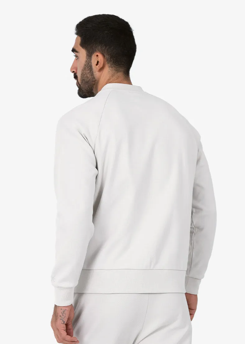 Mens Premium Textured Bomber Stone