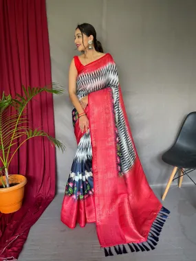 Multi Color Saree in Kalamkari Print