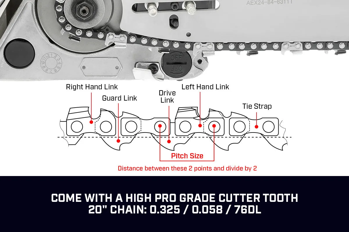 NNEDPE Yukon Tradesman 62cc 20in Chainsaw Tree Log Cutter