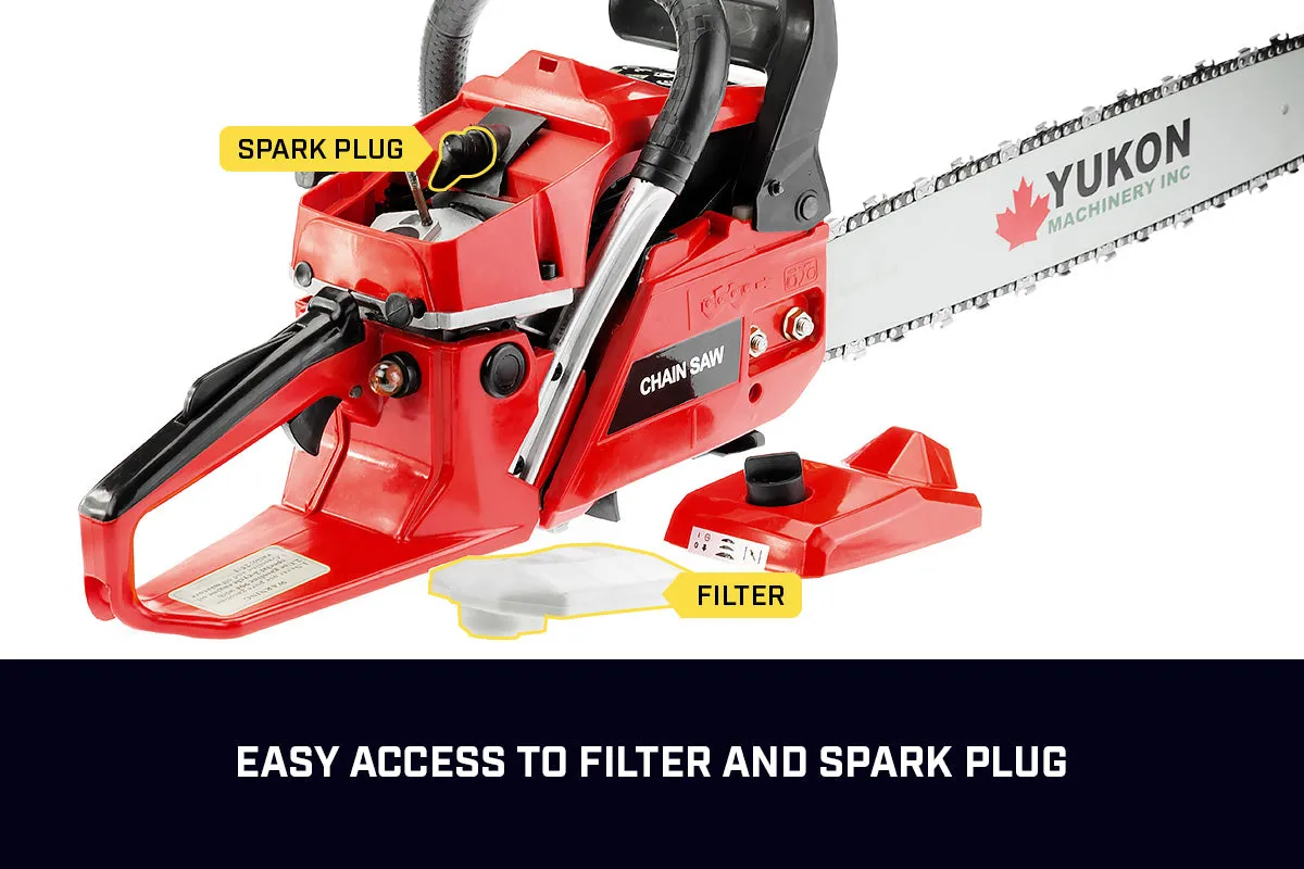 NNEDPE Yukon Tradesman 62cc 20in Chainsaw Tree Log Cutter