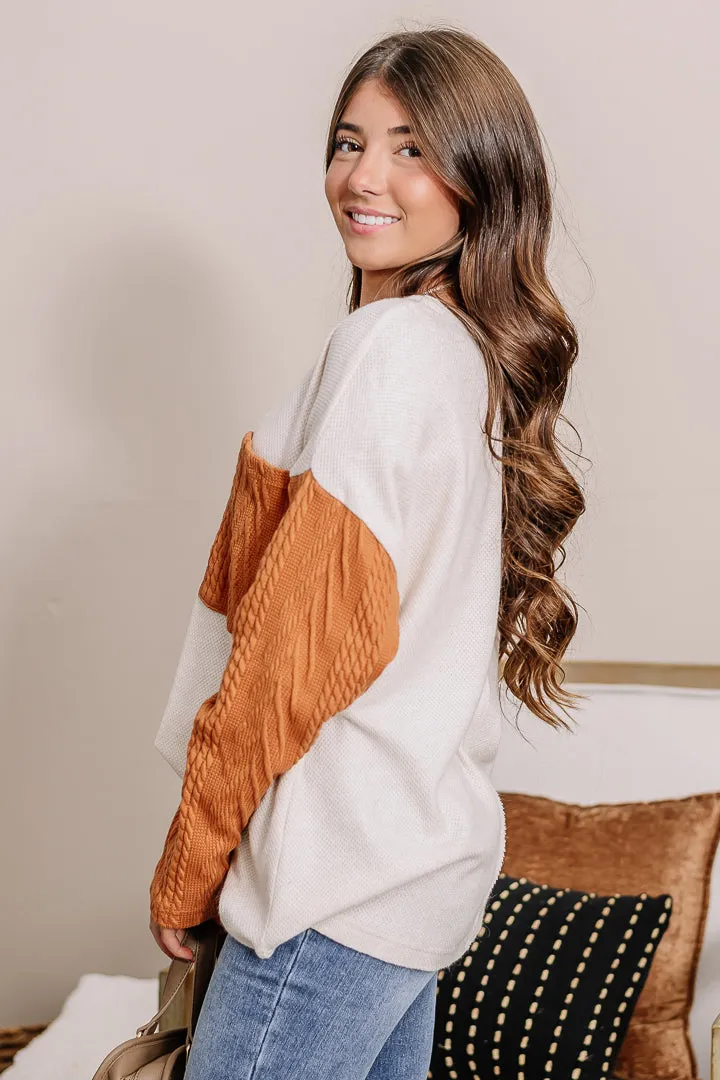 Over And Over Color Block Top
