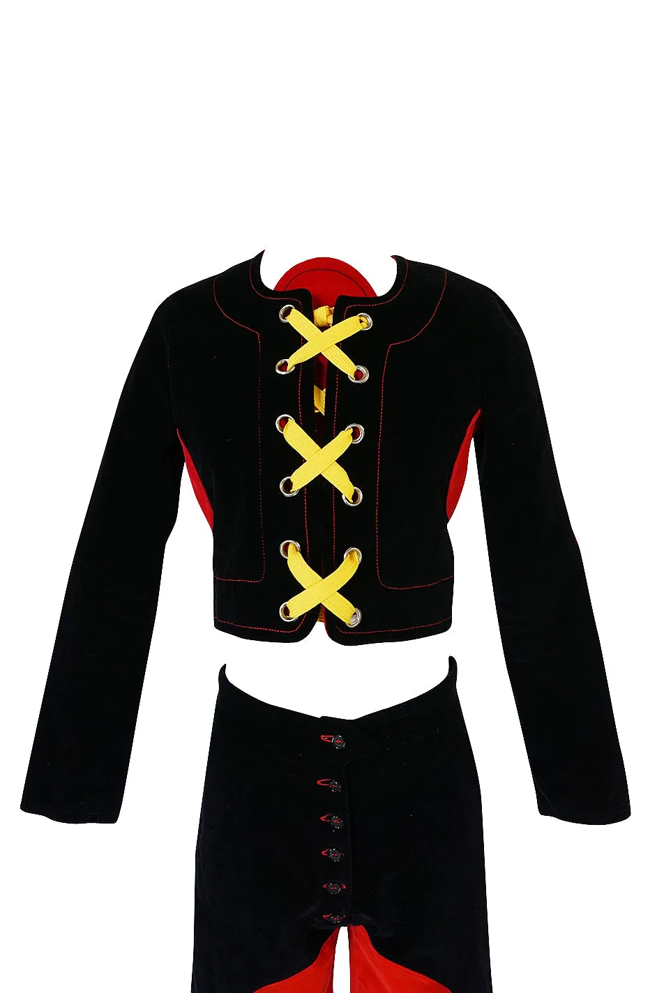 Rare 1971 Mr Freedom by Diana Crawshaw Velvet 'Baseball' Suit