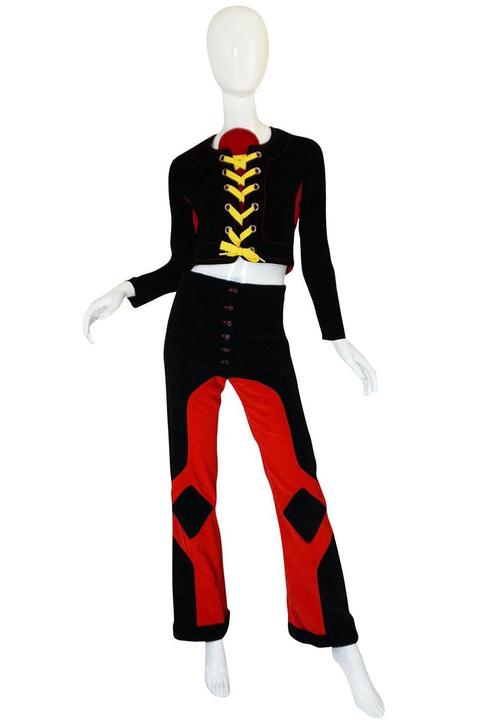Rare 1971 Mr Freedom by Diana Crawshaw Velvet 'Baseball' Suit