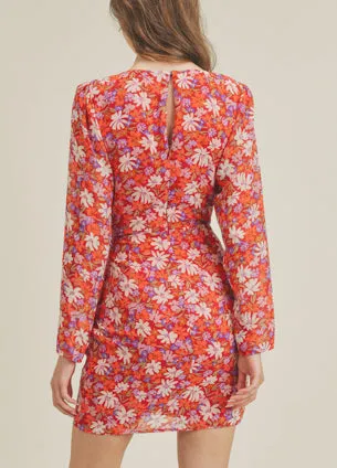 Red Floral Mini Dress