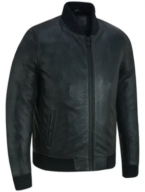 Stalwart Men’s Fashion Leather Bomber Jacket