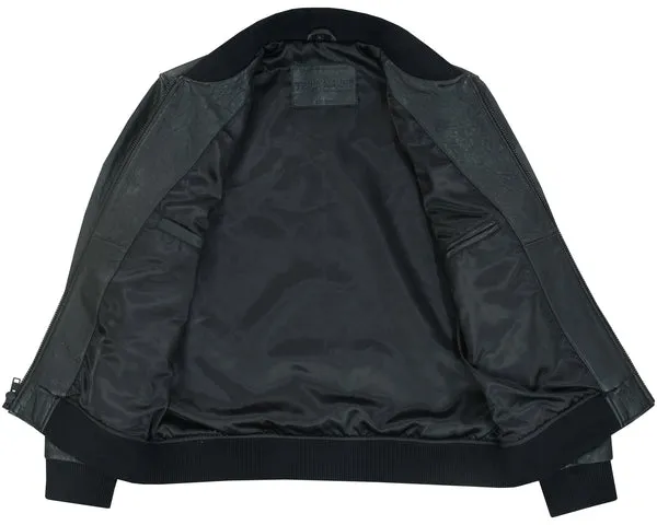 Stalwart Men’s Fashion Leather Bomber Jacket