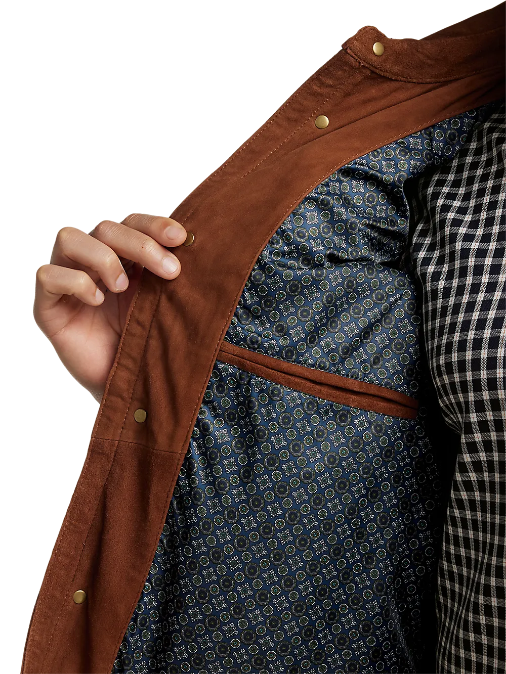 Suede Bomber Jacket - Chestnut