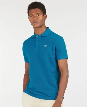 Tartan Pique Sports Polo - Lyons Blue