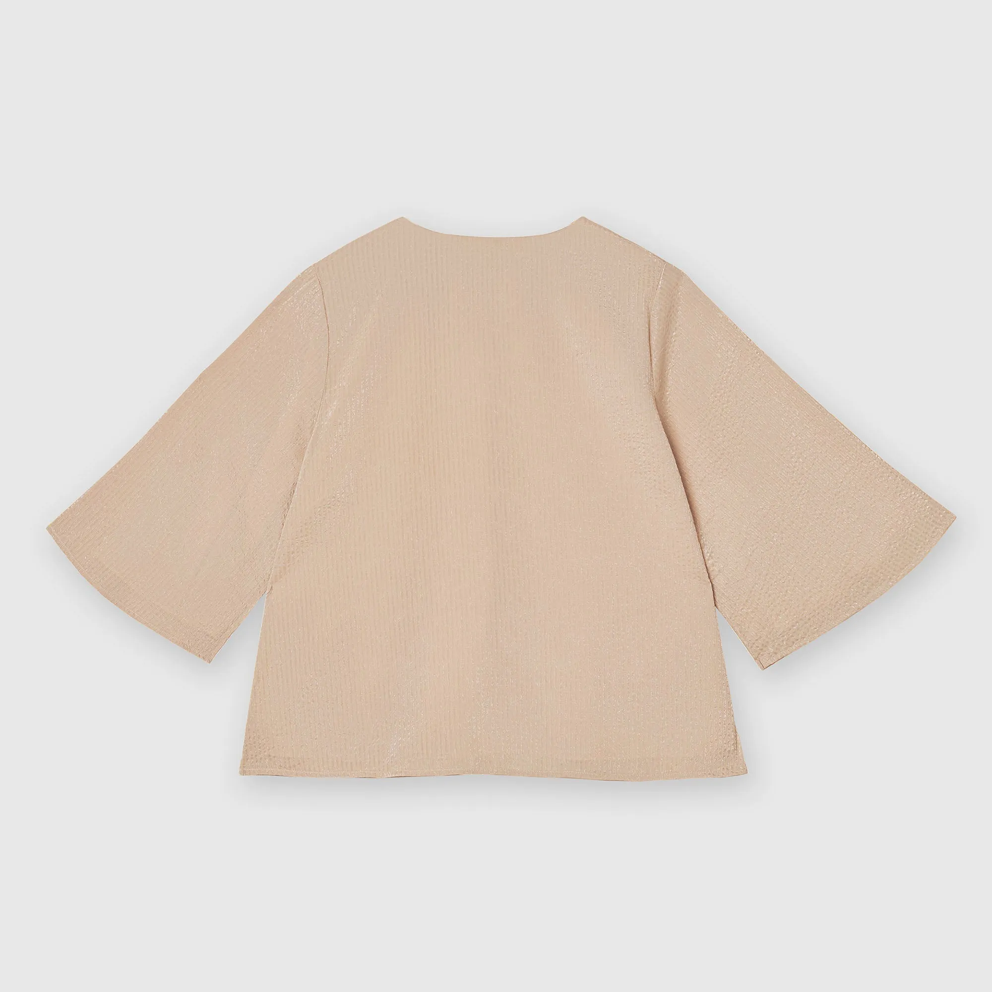 Textured Three Quarter Top