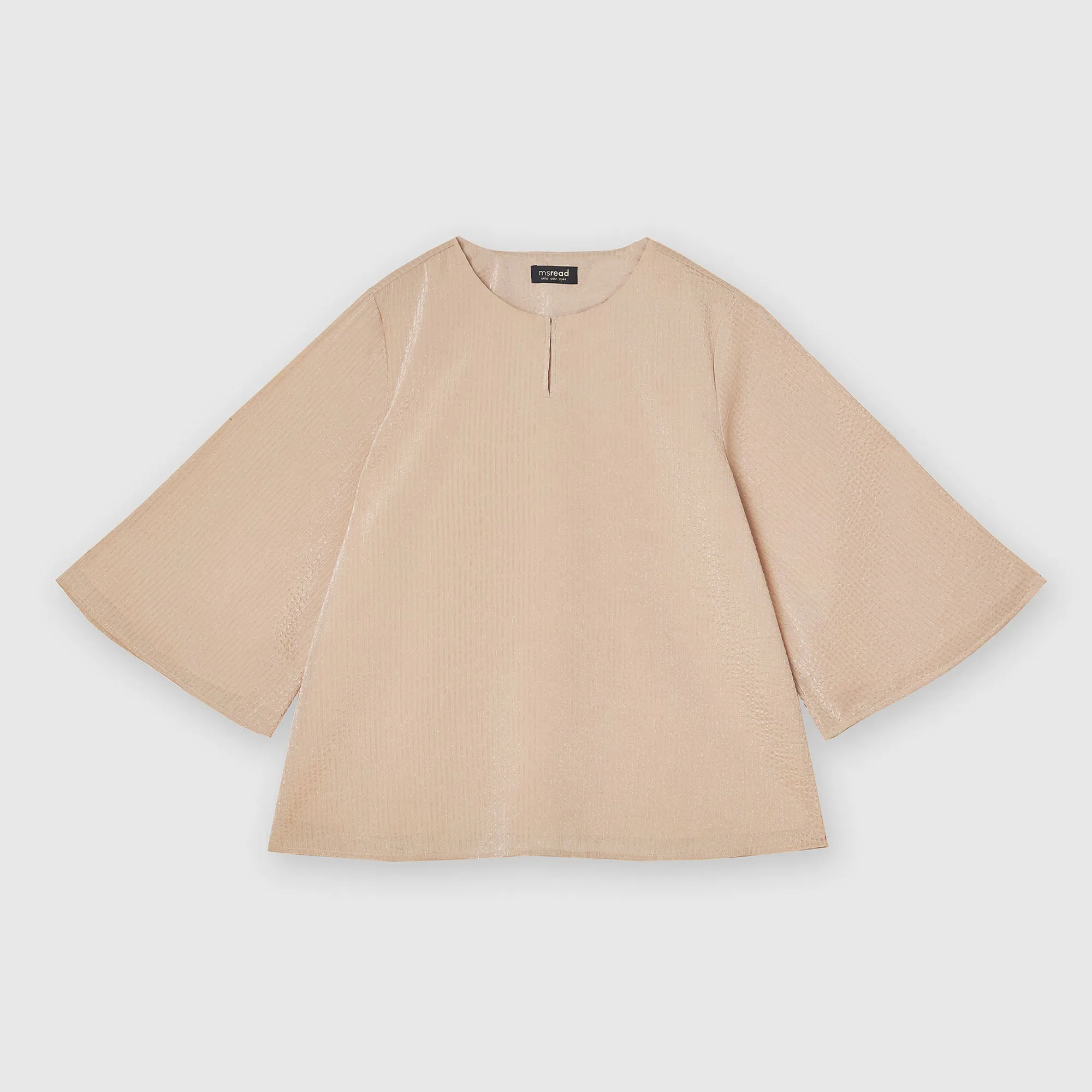 Textured Three Quarter Top