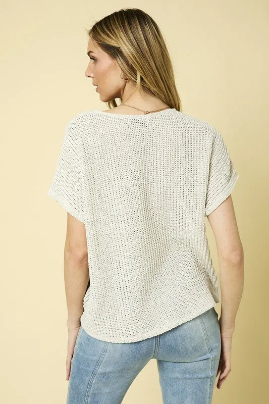 Twisted Texture Knit Top