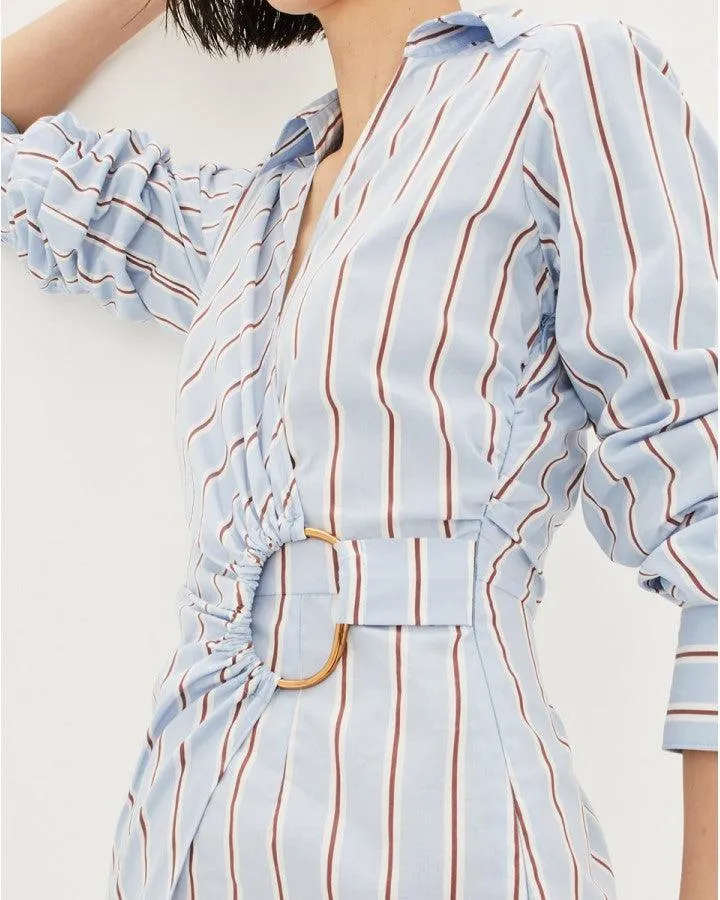 Veronica Beard Afton Striped Wrap Dress