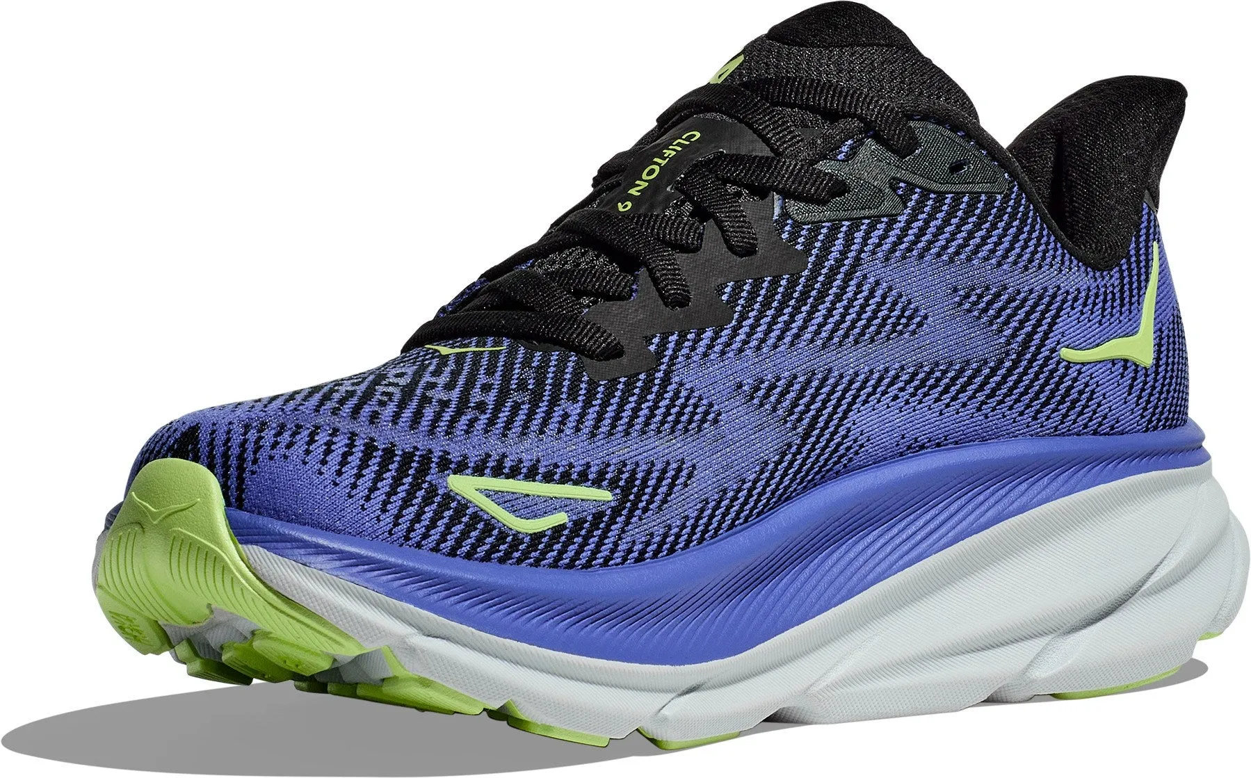 WOMEN'S HOKA CLIFTON 9 | BLACK / STELLAR BLUE